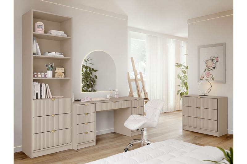 Gudelia Möbelset För Vardagsrum - Beige - Förvaring - Förvaringsmöbler - Möbelset för vardagsrum