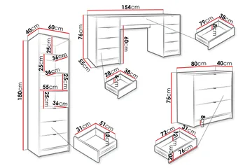 Gudelia Möbelset För Vardagsrum - Beige - Förvaring - Förvaringsmöbler - Möbelset för vardagsrum
