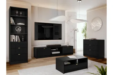 Gudelia Möbelset För Vardagsrum - Svart - Förvaring - Förvaringsmöbler - Möbelset för vardagsrum