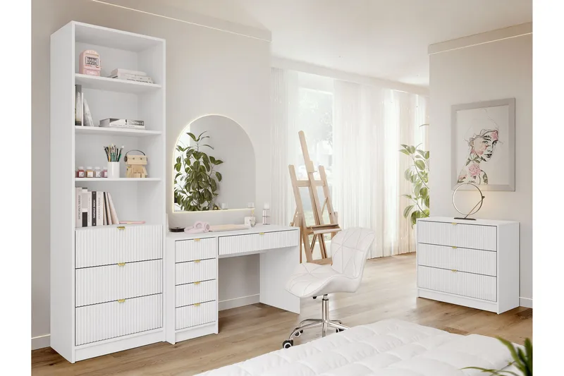 Gudelia Möbelset För Vardagsrum - Vit - Förvaring - Förvaringsmöbler - Möbelset för vardagsrum