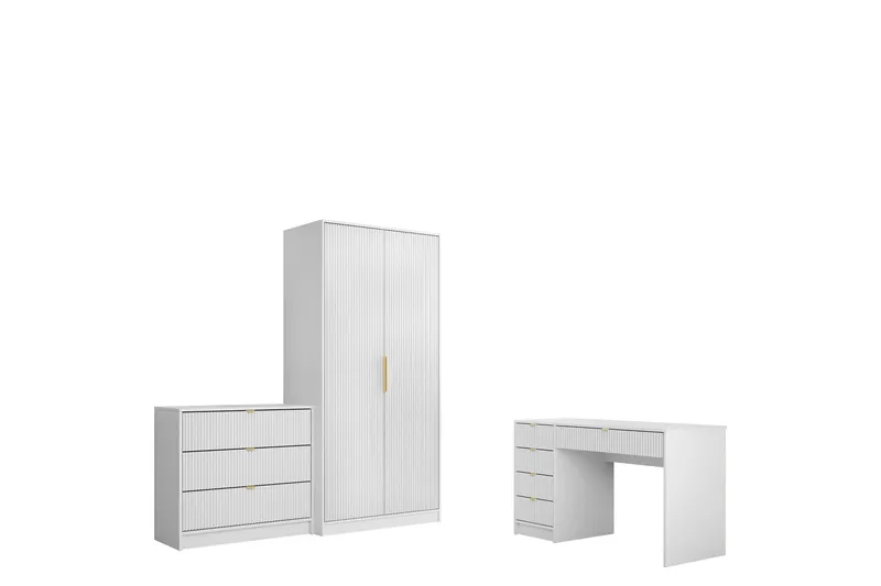 Gudelia Möbelset För Vardagsrum, Vit