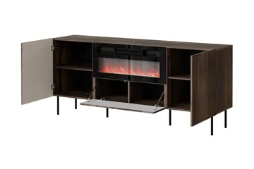 Hammarstrand Byrå 181 cm - Valnöt - Inredning - Kaminer - Kamin utan skorsten - Elkamin