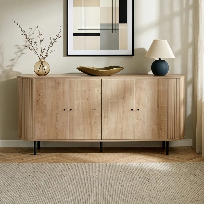 Haulover Konsolbord 180 cm - Sapphire Oak/Svart - Förvaring - Förvaringsmöbler - Sideboard & skänk
