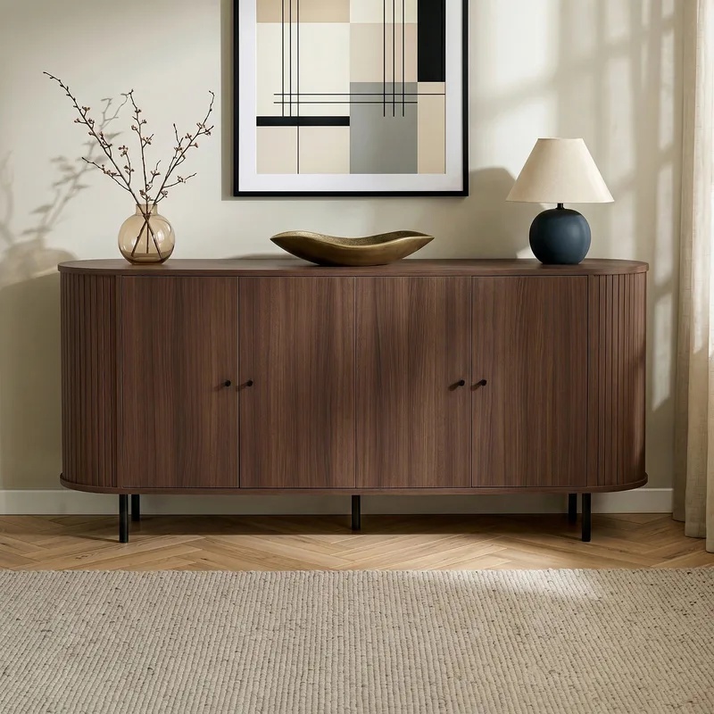 Haulover Konsolbord 180 cm - Valnöt/Svart - Förvaring - Förvaringsmöbler - Sideboard & skänk