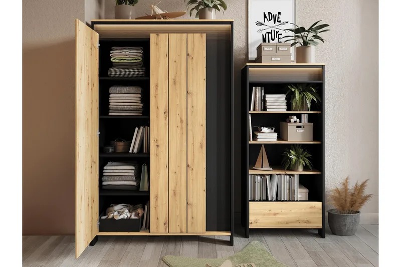 Huddinge Möbelset För Vardagsrum - Beige - Förvaring - Förvaringsmöbler - Möbelset för vardagsrum