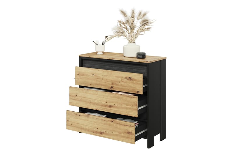 Huddinge Möbelset För Vardagsrum - Brun/Svart - Förvaring - Förvaringsmöbler - Möbelset för vardagsrum