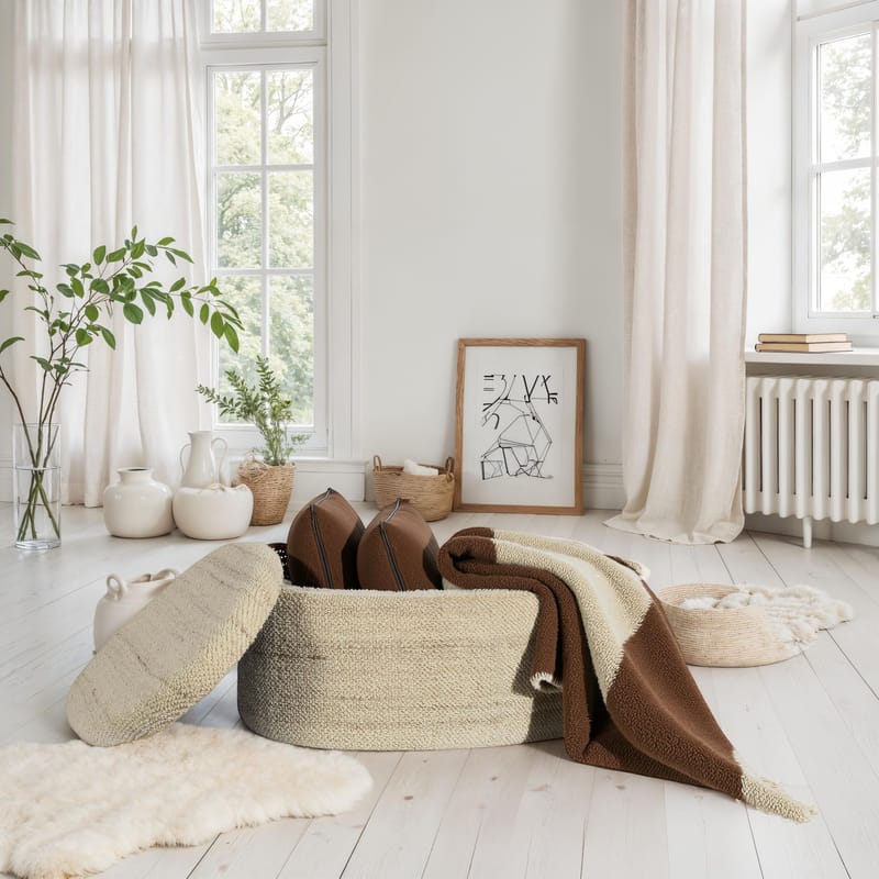 Ivoara Pall 81 cm Oval - brunbeige - Förvaring - Förvaringsmöbler - Förvaringskista & sängkista