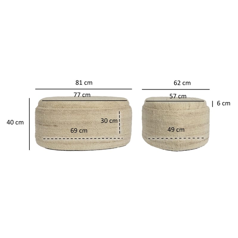 Ivoara Pall 81 cm Oval - brunbeige - Förvaring - Förvaringsmöbler - Förvaringskista & sängkista