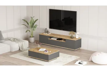 Jaivind Möbelset För Vardagsrum - Brun/Antracit - Förvaring - Förvaringsmöbler - Möbelset för vardagsrum