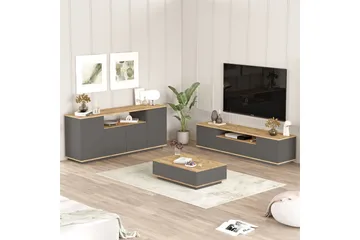 Jaivind Möbelset För Vardagsrum - Brun/Antracit - Förvaring - Förvaringsmöbler - Möbelset för vardagsrum