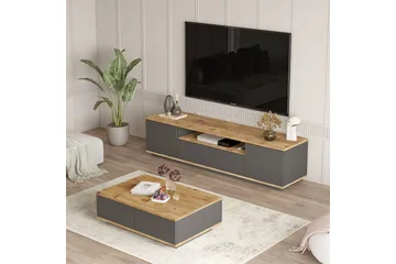 Jaivind Möbelset För Vardagsrum - Brun/Antracit - Förvaring - Förvaringsmöbler - Möbelset för vardagsrum