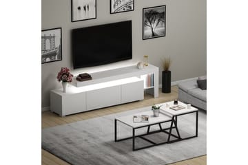 Jurukovo Möbelset För Vardagsrum - Vit - Förvaring - Förvaringsmöbler - Möbelset för vardagsrum