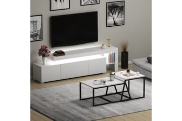 Jurukovo Möbelset För Vardagsrum - Vit - Förvaring - Förvaringsmöbler - Möbelset för vardagsrum