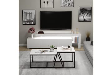 Jurukovo Möbelset För Vardagsrum - Vit - Förvaring - Förvaringsmöbler - Möbelset för vardagsrum