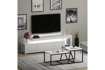 Jurukovo Möbelset För Vardagsrum - Vit - Förvaring - Förvaringsmöbler - Möbelset för vardagsrum