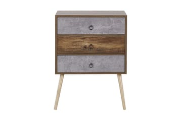 Abatley Byrå 60 cm - Mörkt Trä/Grå - Förvaring - Förvaringsmöbler - Byrå - Hallbyrå