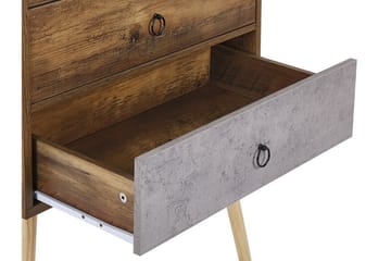 Byrå Birstall 60 cm - Mörkt Trä/Grå - Förvaring - Förvaringsmöbler - Köpmansdisk