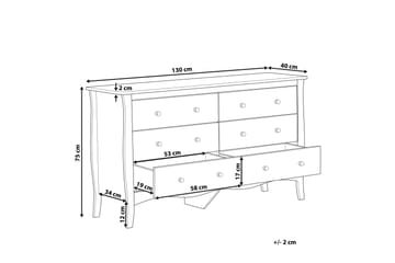 Winchester Byrå 130 cm - Vit - Förvaring - Förvaringsmöbler - Byrå