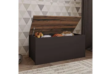 Kamiloba Hörnbyrå 90 cm - Antracit/Valnöt - Förvaring - Förvaringsmöbler - Byrå