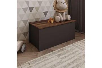 Kamiloba Hörnbyrå 90 cm - Antracit/Valnöt - Förvaring - Förvaringsmöbler - Byrå