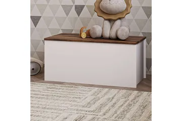 Kamiloba Hörnbyrå 90 cm - Vit/Valnöt - Förvaring - Förvaringsmöbler - Förvaringskista & sängkista