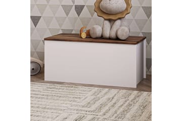 Kamiloba Hörnbyrå 90 cm - Vit/Valnöt - Förvaring - Förvaringsmöbler - Byrå