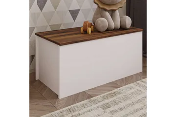 Kamiloba Hörnbyrå 90 cm - Vit/Valnöt - Förvaring - Förvaringsmöbler - Förvaringskista & sängkista