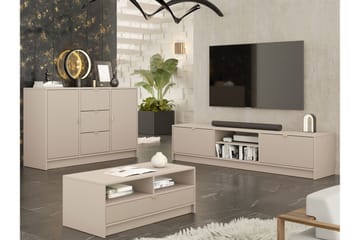 Kintore Möbelset För Vardagsrum - Beige - Förvaring - Förvaringsmöbler - Möbelset för vardagsrum