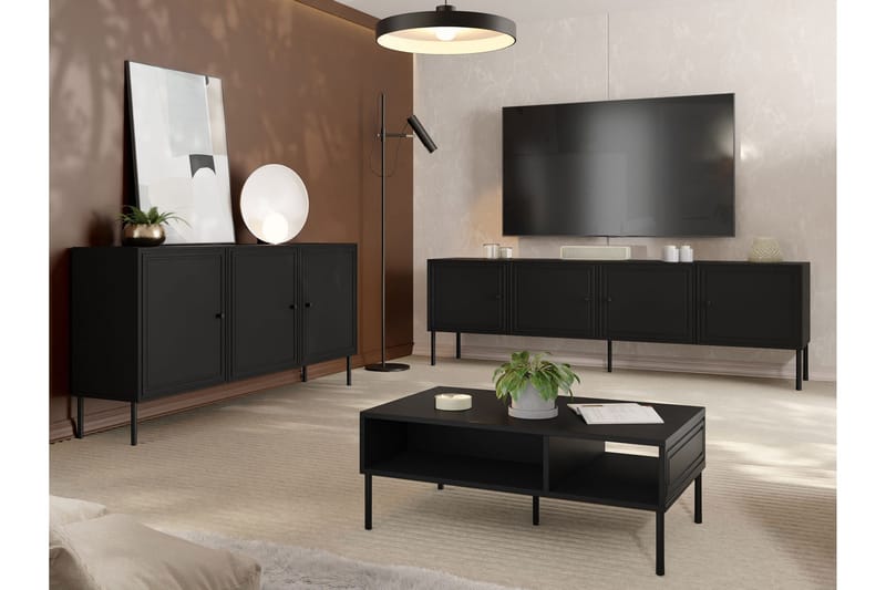 Laholm Möbelset För Vardagsrum - Svart - Förvaring - Förvaringsmöbler - Möbelset för vardagsrum