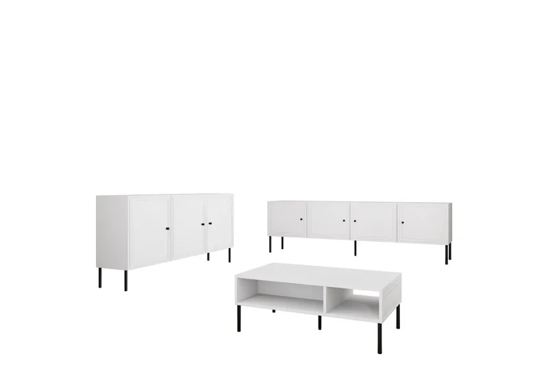 Laholm Möbelset För Vardagsrum, Vit