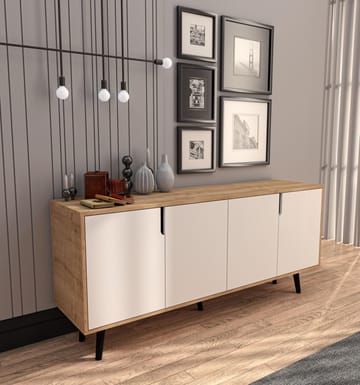 Latinara Konsolbord 180 cm - Sapphire Oak, Vit - Förvaring - Förvaringsmöbler - Sideboard & skänk