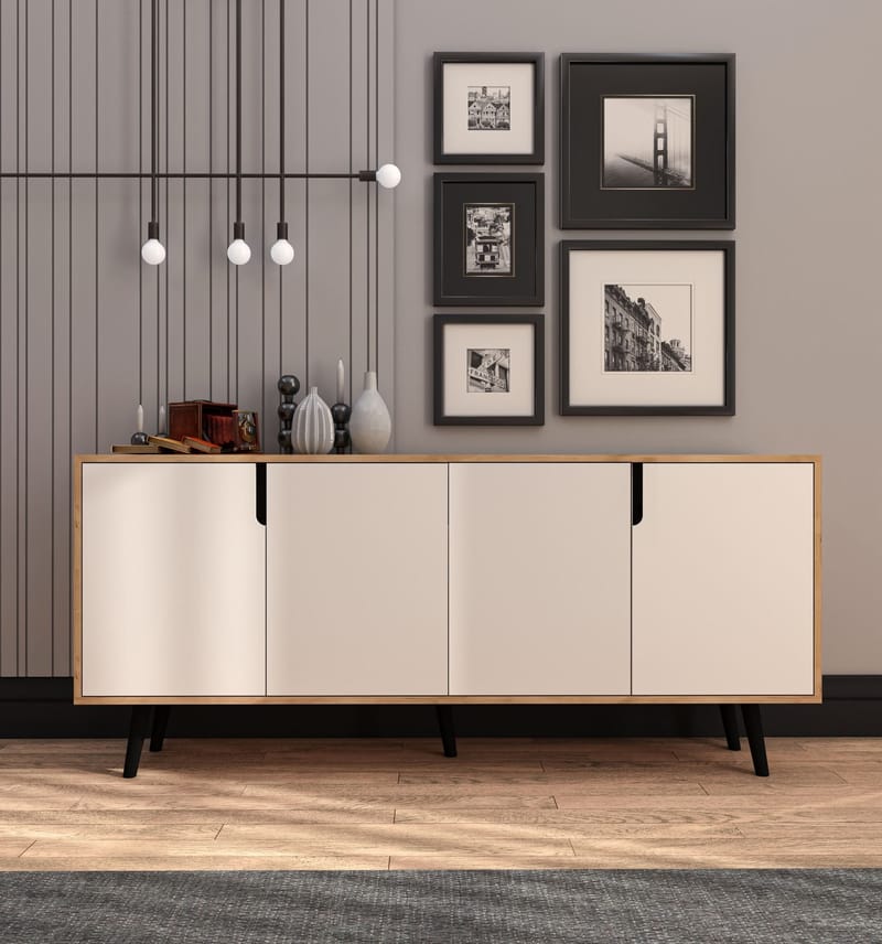 Latinara Konsolbord 180 cm - Sapphire Oak, Vit - Förvaring - Förvaringsmöbler - Sideboard & skänk