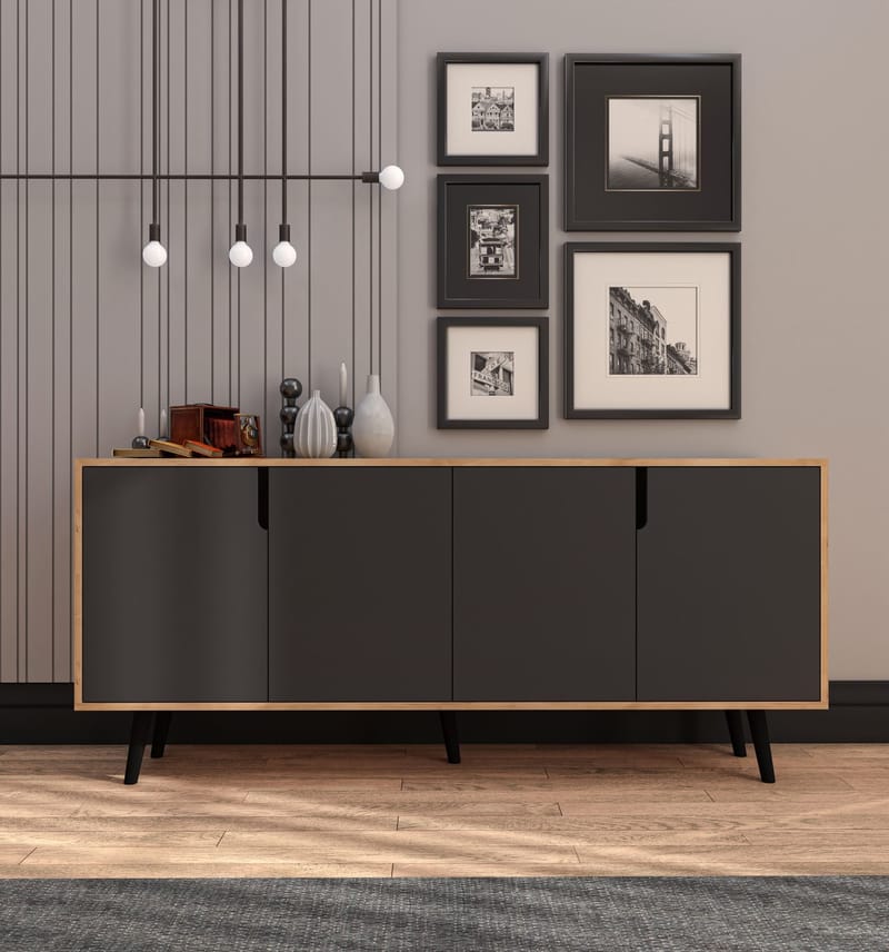 Latinara Konsolbord 180 cm - Sapphire Oak/Antracit - Förvaring - Förvaringsmöbler - Sideboard & skänk