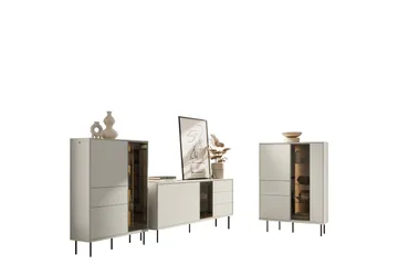 Levisa Möbelset För Vardagsrum - Cashmere - Förvaring - Förvaringsmöbler - Möbelset för vardagsrum