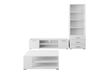 Lindesberg Möbelset För Vardagsrum - Vit - Förvaring - Förvaringsmöbler - Möbelset för vardagsrum