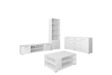 Lindesberg Möbelset För Vardagsrum - Vit - Förvaring - Förvaringsmöbler - Möbelset för vardagsrum