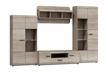 Link Vardagsrumsset 300x54x194 cm - Beige/Grå - Förvaring - Förvaringsmöbler - Möbelset för vardagsrum