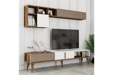 Lissione Möbelset För Vardagsrum - Natur/Vit - Förvaring - Förvaringsmöbler - Möbelset för vardagsrum