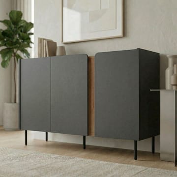Lomar Konsol 150x82,9x40,5 cm - antracit naturlig ek svart - Förvaring - Förvaringsmöbler - Sideboard & skänk