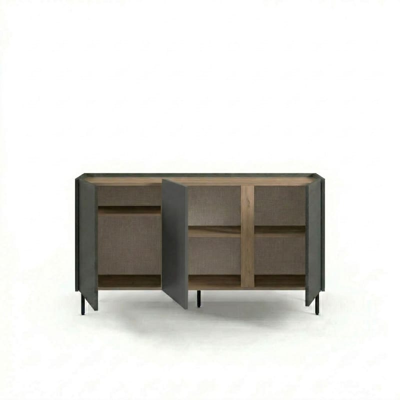 Lomar Konsol 150x82,9x40,5 cm - antracit naturlig ek svart - Förvaring - Förvaringsmöbler - Sideboard & skänk