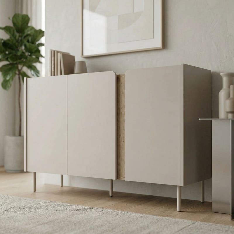 Lomar Konsol 150x82,9x40,5 cm - santsten naturlig ek - Förvaring - Förvaringsmöbler - Sideboard & skänk