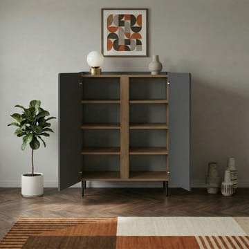 Lomar Sideboard 90x120,4x40,5 cm - Antracit, naturlig ek, svart - Förvaring - Förvaringsmöbler - Sideboard & skänk