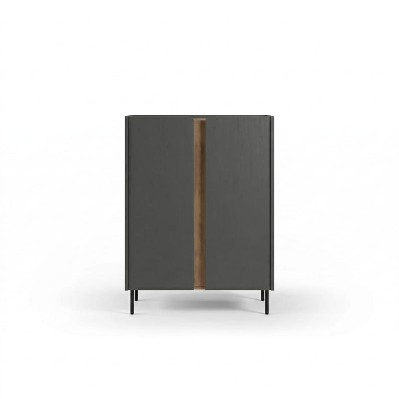 Lomar Sideboard 90x120,4x40,5 cm - Antracit/Naturlig ek/Svart - Förvaring - Förvaringsmöbler - Sideboard & skänk