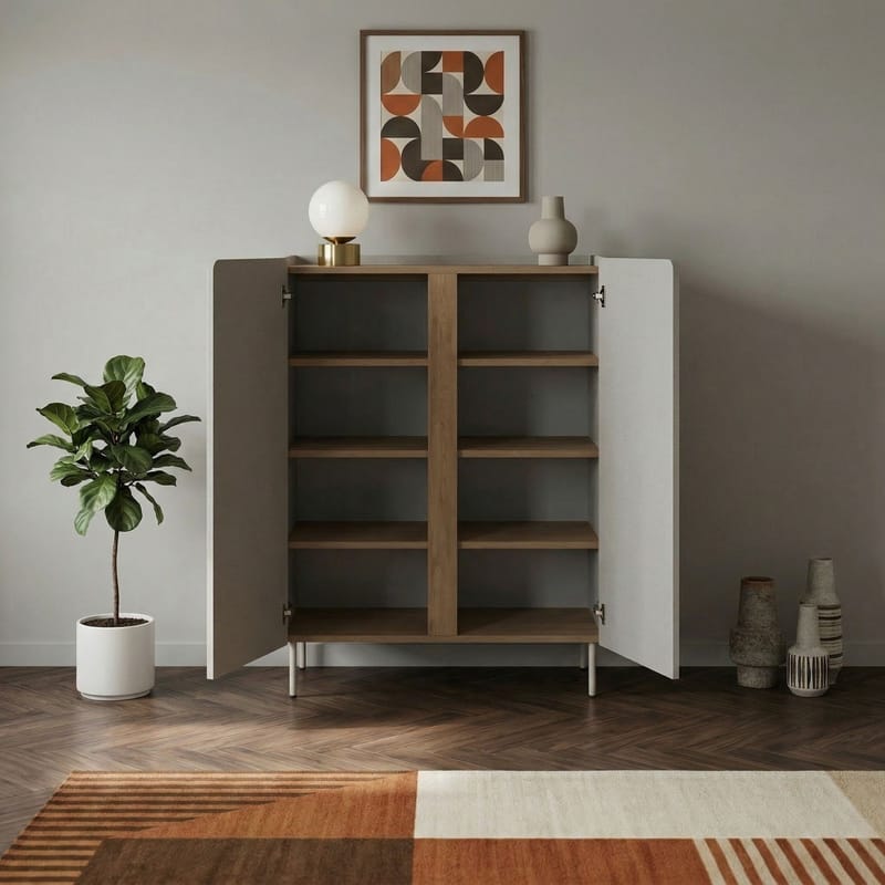 Lomar Sideboard 90x120,4x40,5 cm - Santstone, naturfärgad ek - Förvaring - Förvaringsmöbler - Sideboard & skänk