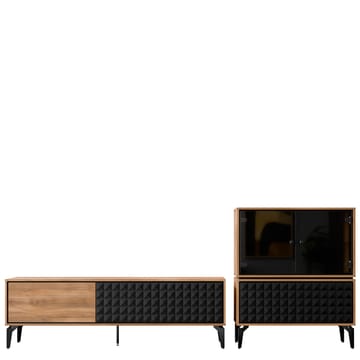 Lorvenn Möbelset För Vardagsrum - Brun/Svart - Förvaring - Förvaringsmöbler - Möbelset för vardagsrum