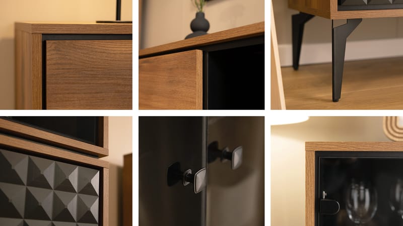 Lorvenn Möbelset För Vardagsrum - Brun/Svart - Förvaring - Förvaringsmöbler - Möbelset för vardagsrum