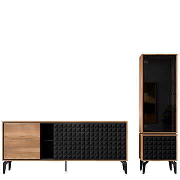 Lorvenn Möbelset För Vardagsrum - Brun/Svart - Förvaring - Förvaringsmöbler - Möbelset för vardagsrum