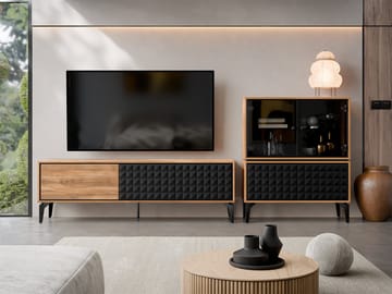 Lorvenn Möbelset För Vardagsrum - Brun/Svart - Förvaring - Förvaringsmöbler - Möbelset för vardagsrum