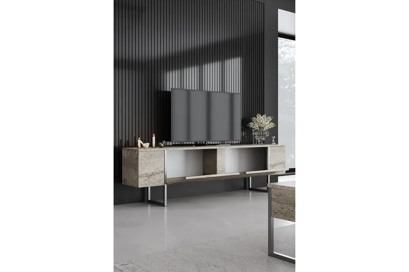 Luxe Möbelset För Vardagsrum - Beige/Silver - Förvaring - Förvaringsmöbler - Möbelset för vardagsrum