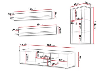 Lyrosen Möbelset För Vardagsrum - Beige - Förvaring - Förvaringsmöbler - Möbelset för vardagsrum